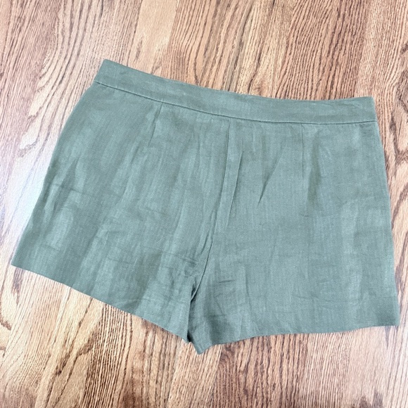 J. Crew 100% Linen Olive Green Mini Skort Size 4 - Picture 5 of 8